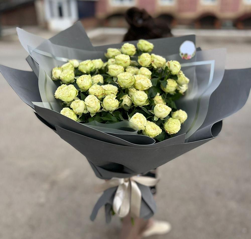 Белые кустовые розы Солинеро в Крыловской Букет Белые кустовые розы Солинеро в Крыловской