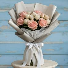 Букет Нежное облако в Крыловской Букет цветов из:  Розы в Крыловской