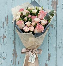 Букет нежный и розовый в Крыловской Букет цветов из:  Розы в Крыловской