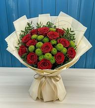 Букет цветов из:  Розы и Хризантемы в Крыловской