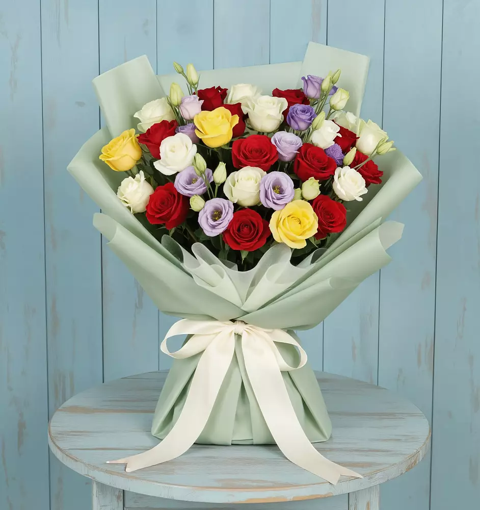 Букет Модная красотка в Крыловской Букет цветов из: Розы в Крыловской