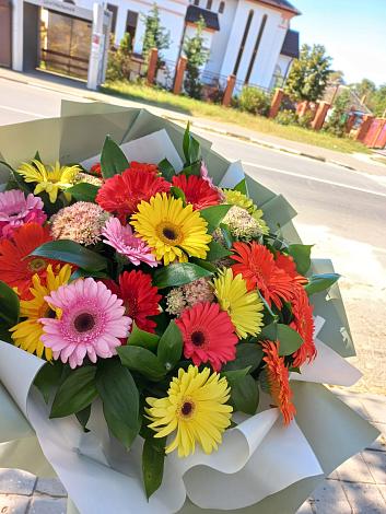 Букет цветов из: Герберы в Крыловской