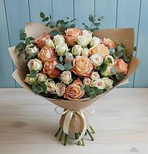 Букет цветов из:  Альстромерии и Розы #REPLACE_PRED# Крыловской
